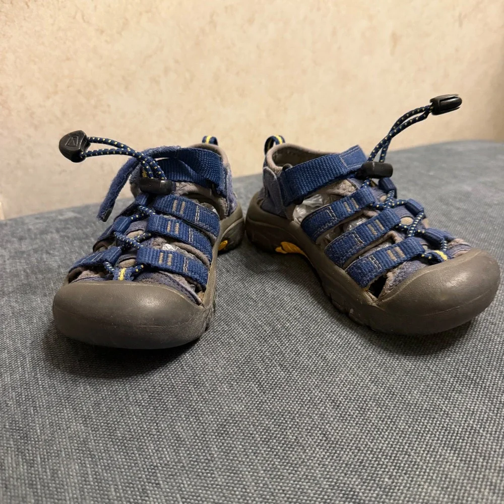 KEEN Newport H2 Kids Blue‎ Grey Yellow Waterproof Hiking Water Sandals